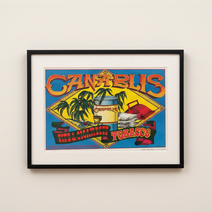 CAN-A-BLIS — Pipe & Cigarette Tobacco Advertising Poster — Rick Griffin, Offset Lithograph (1967)