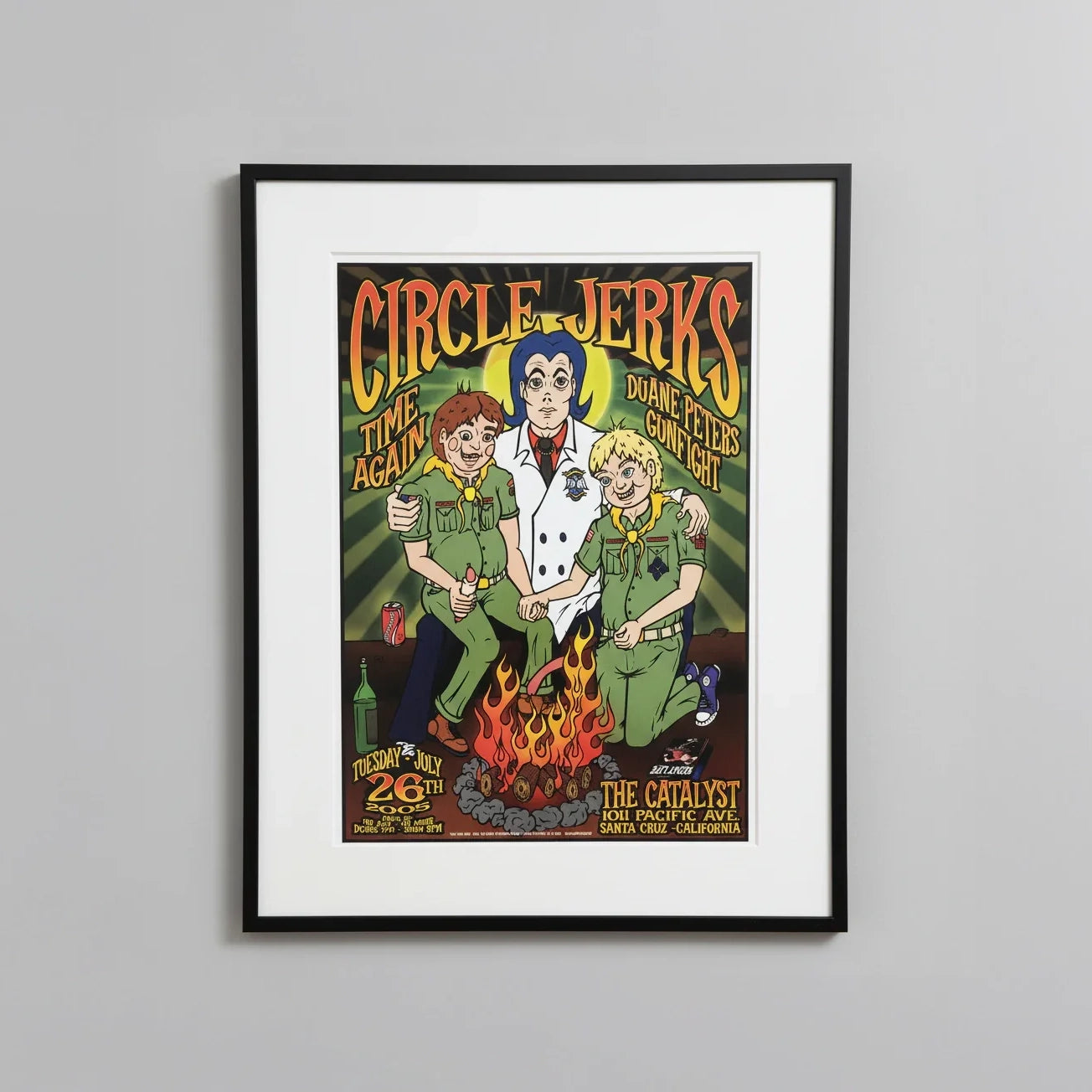 Circle Jerks / Time Again / Duane Peters / Gunfight — The Catalyst — Chris Shaw, Digital Print — Signed and Numbered (2005)