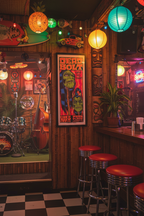 Dead Bolt Poster in Rockabilly Tiki Bar