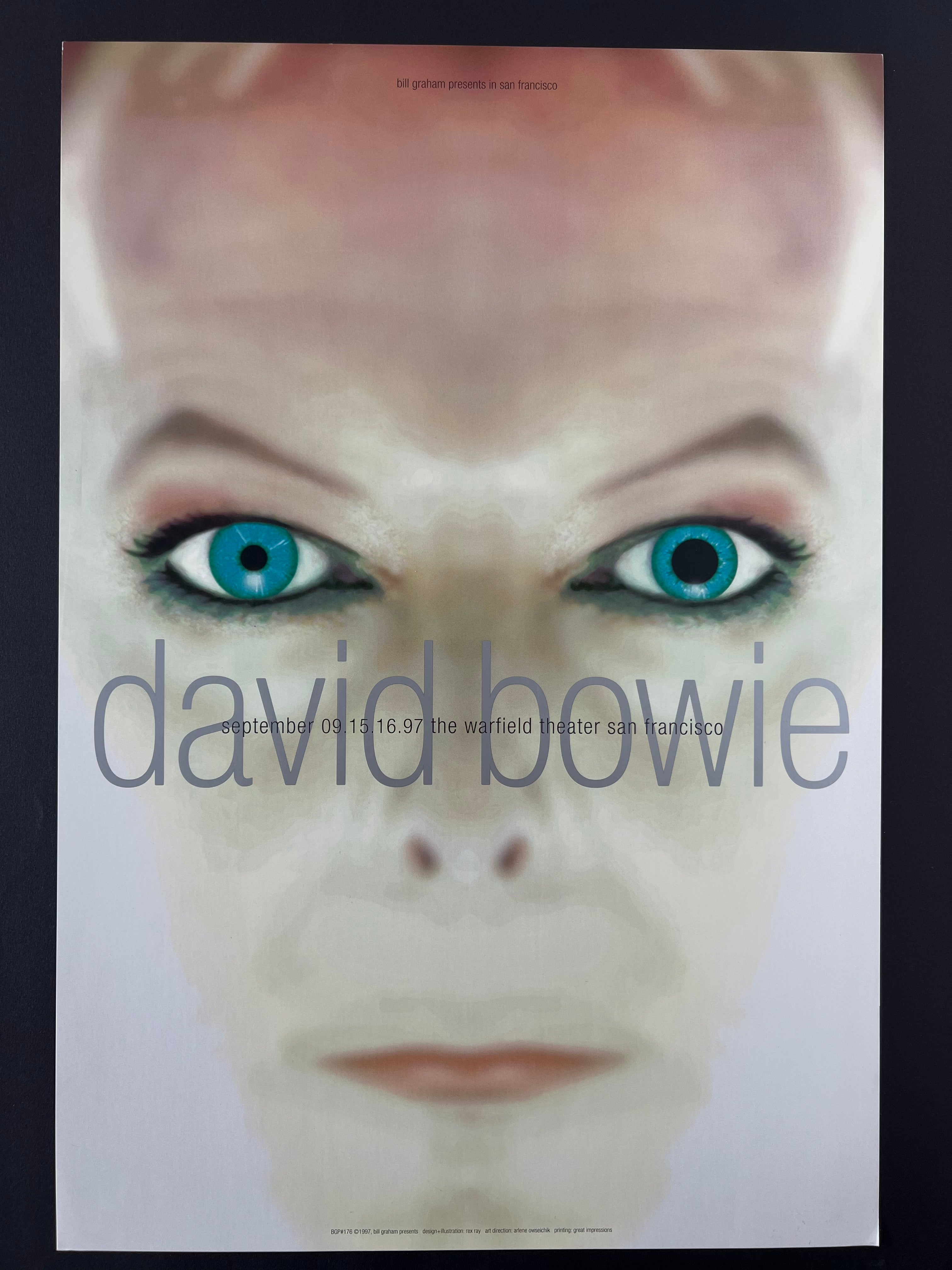 David Bowie — The Warfield — Rex Ray, Offset Lithograph (1997)