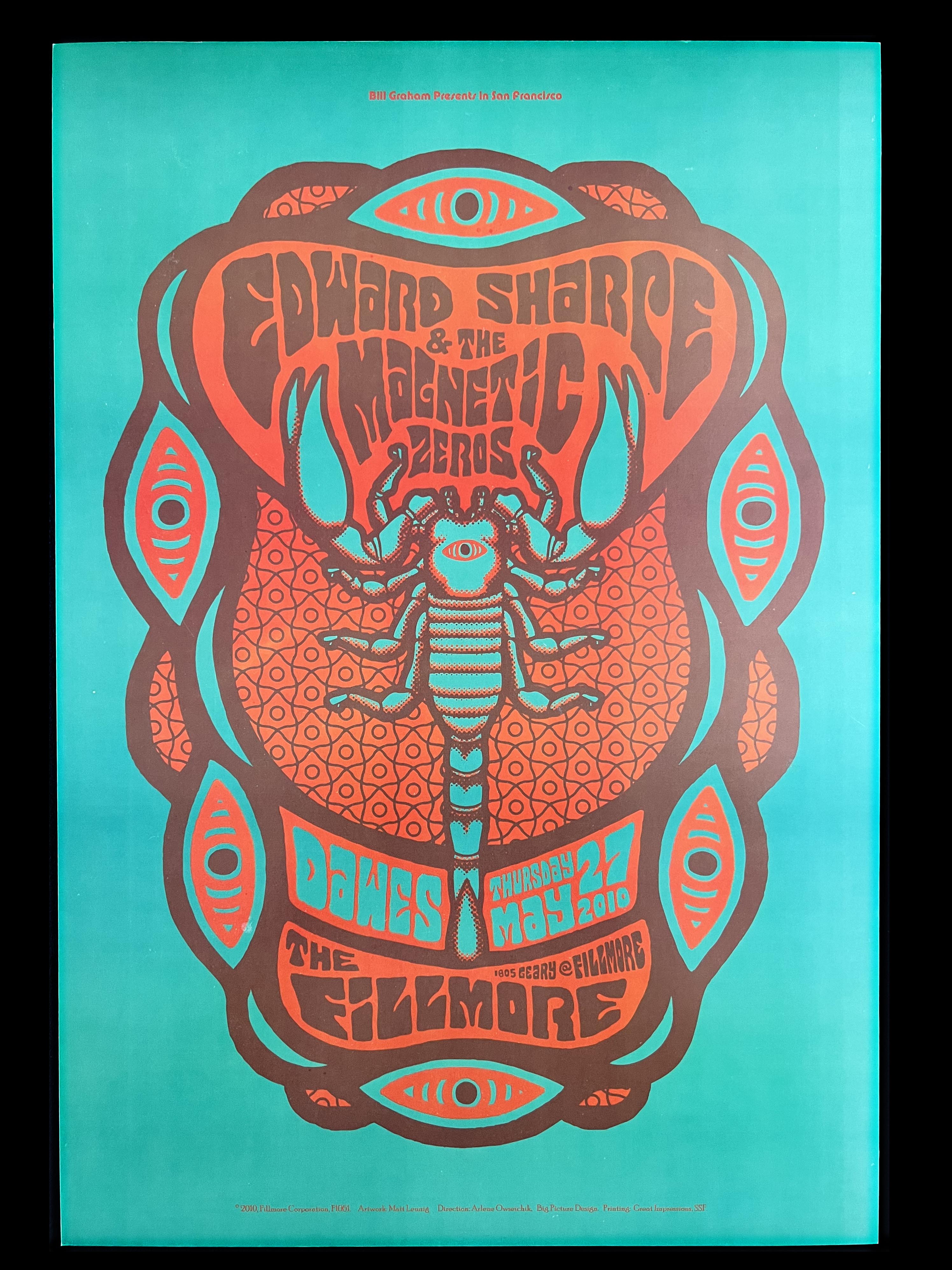 Edward Sharpe and the Magnetic Zeros / Dawes — The Fillmore — Matt Leunig, Offset Lithograph (2010)