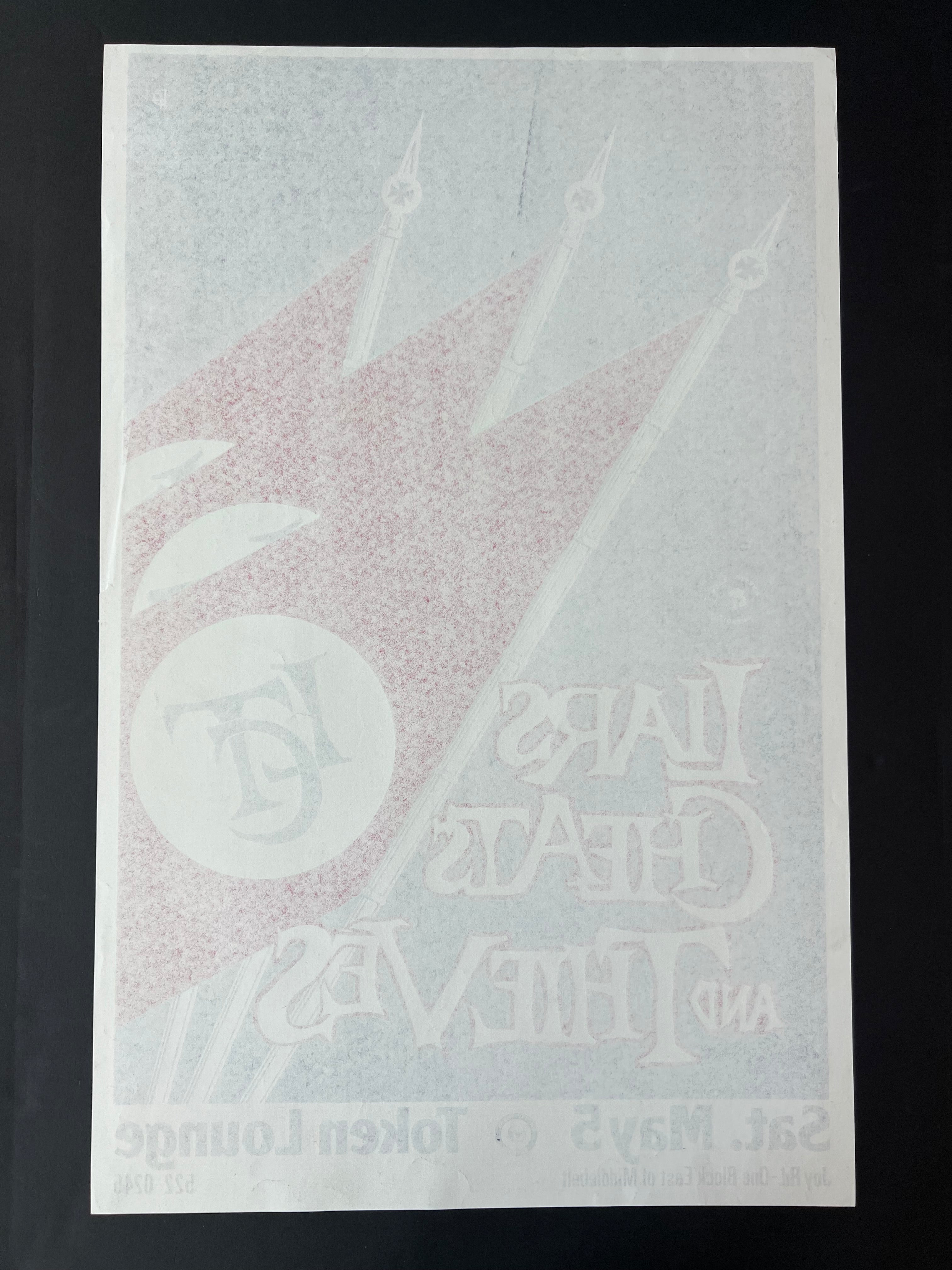 Liars Cheats & Thieves — Token Lounge, Detroit — Ghetto Press, Screenprint (1990)