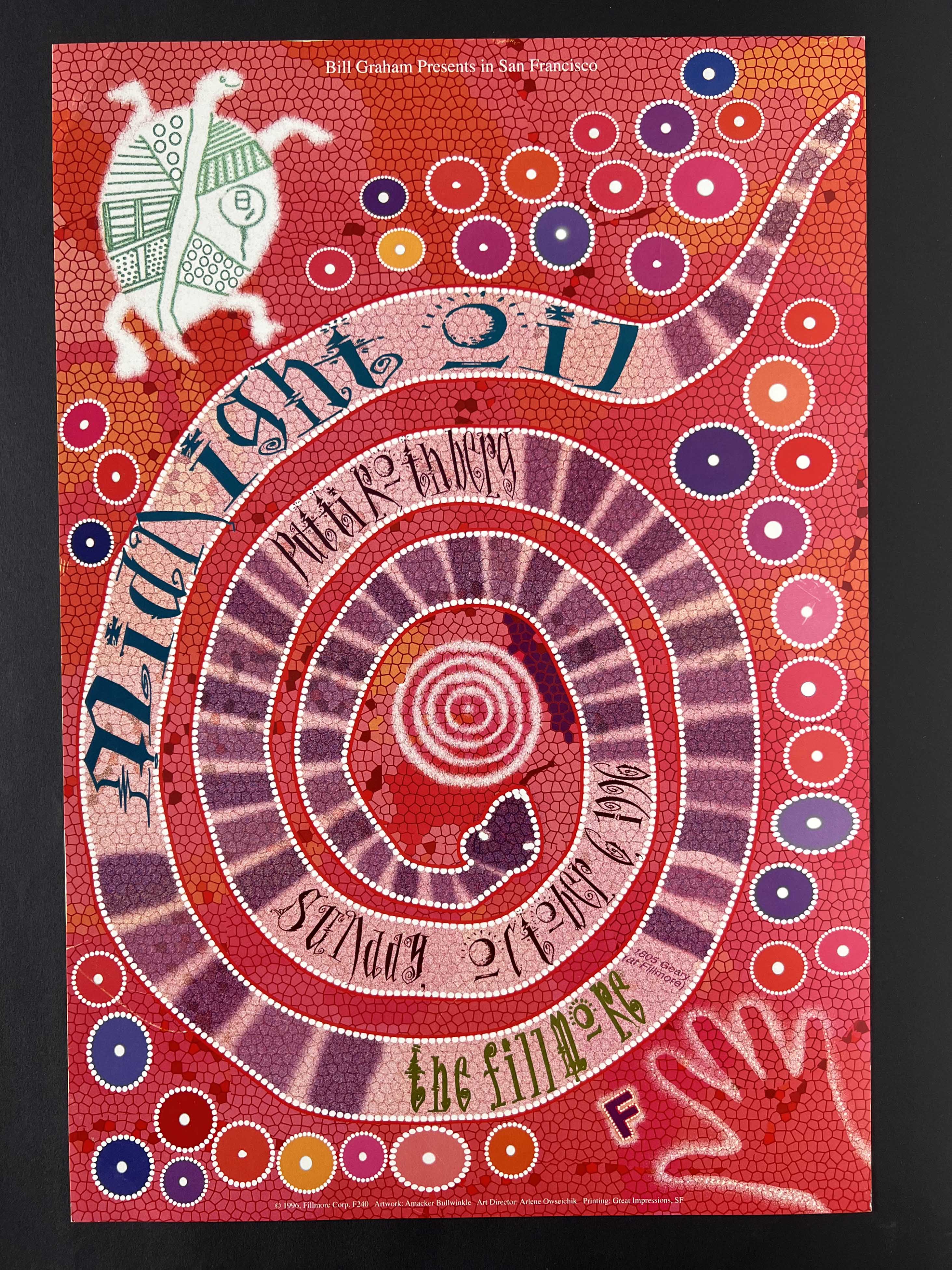 Midnight Oil — The Fillmore — Amacker Bullwinkle / Arlene Owseichik, Offset Lithograph (1996)