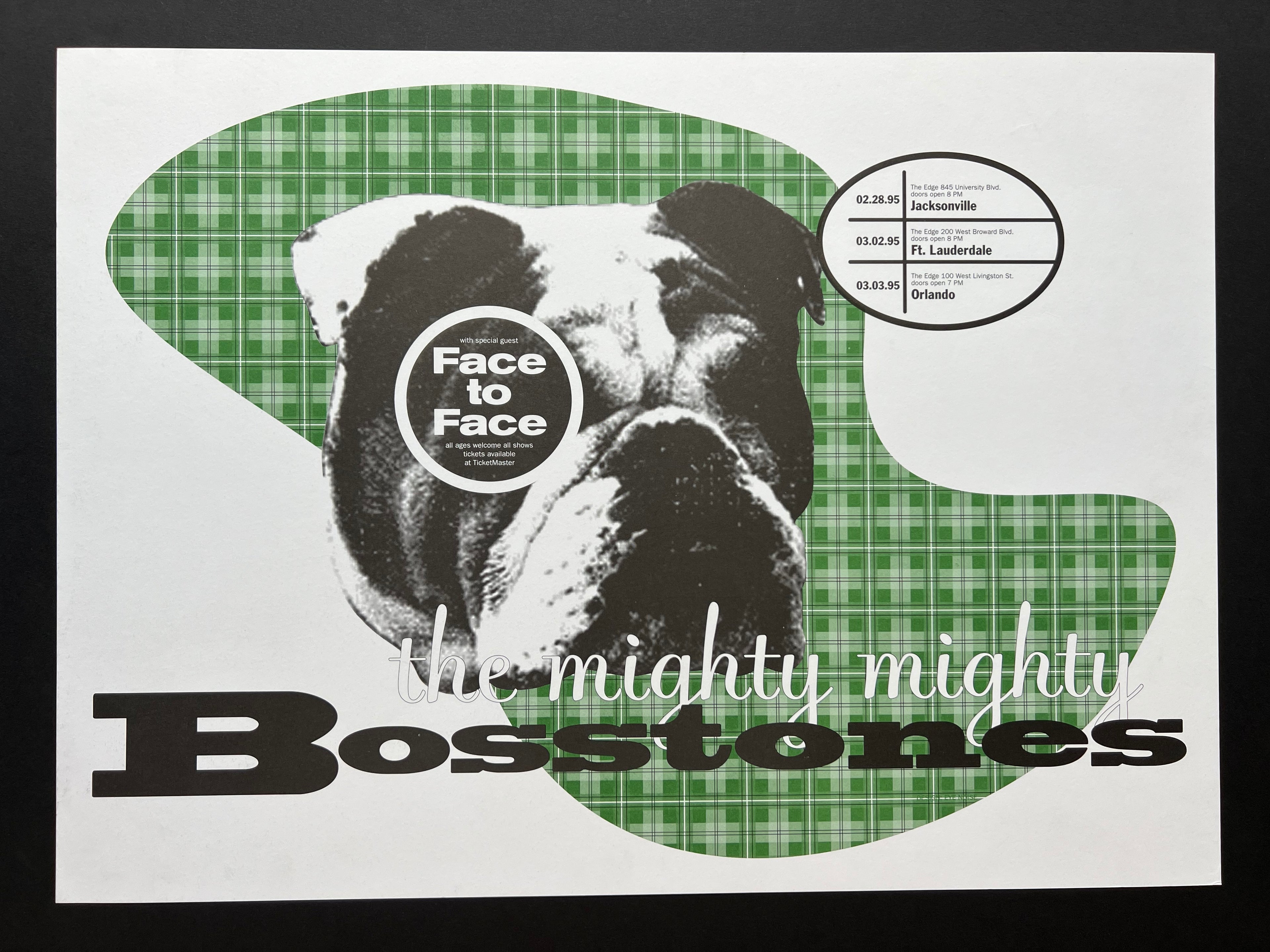 RARE! The Mighty Mighty Bosstones / Face to Face — The Edge — Offset lithograph (1995)