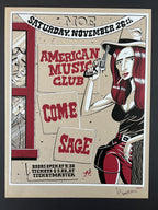 American Music Club /  Come /  Sage — Justin Hampton, Signed & Numbered Screenprint (1995)