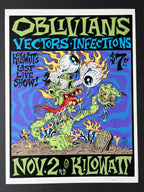 Oblivians /  Vectors /  Infections — Kilowatt — Alan Forbes, Signed & Numbered Screenprint (1997)