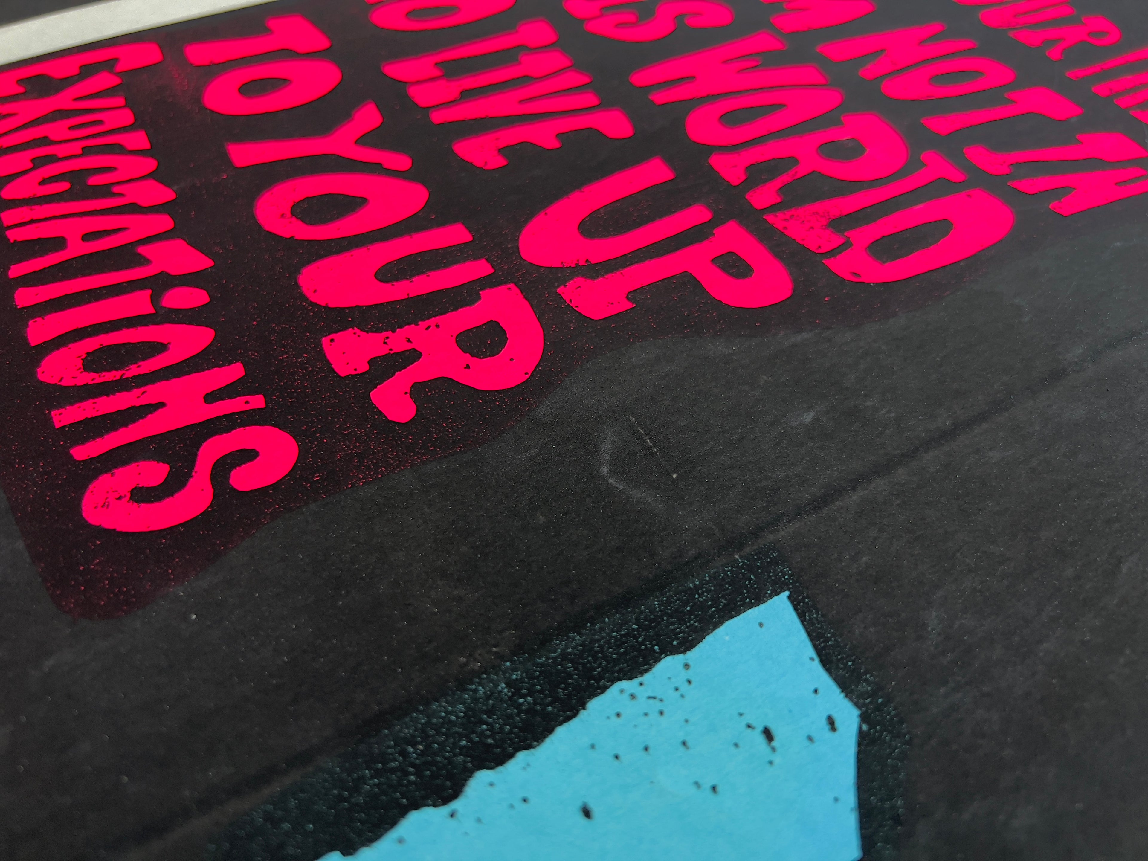 “Gestalt Prayer” blacklight poster — Los Angeles — OS3-18 (1972)