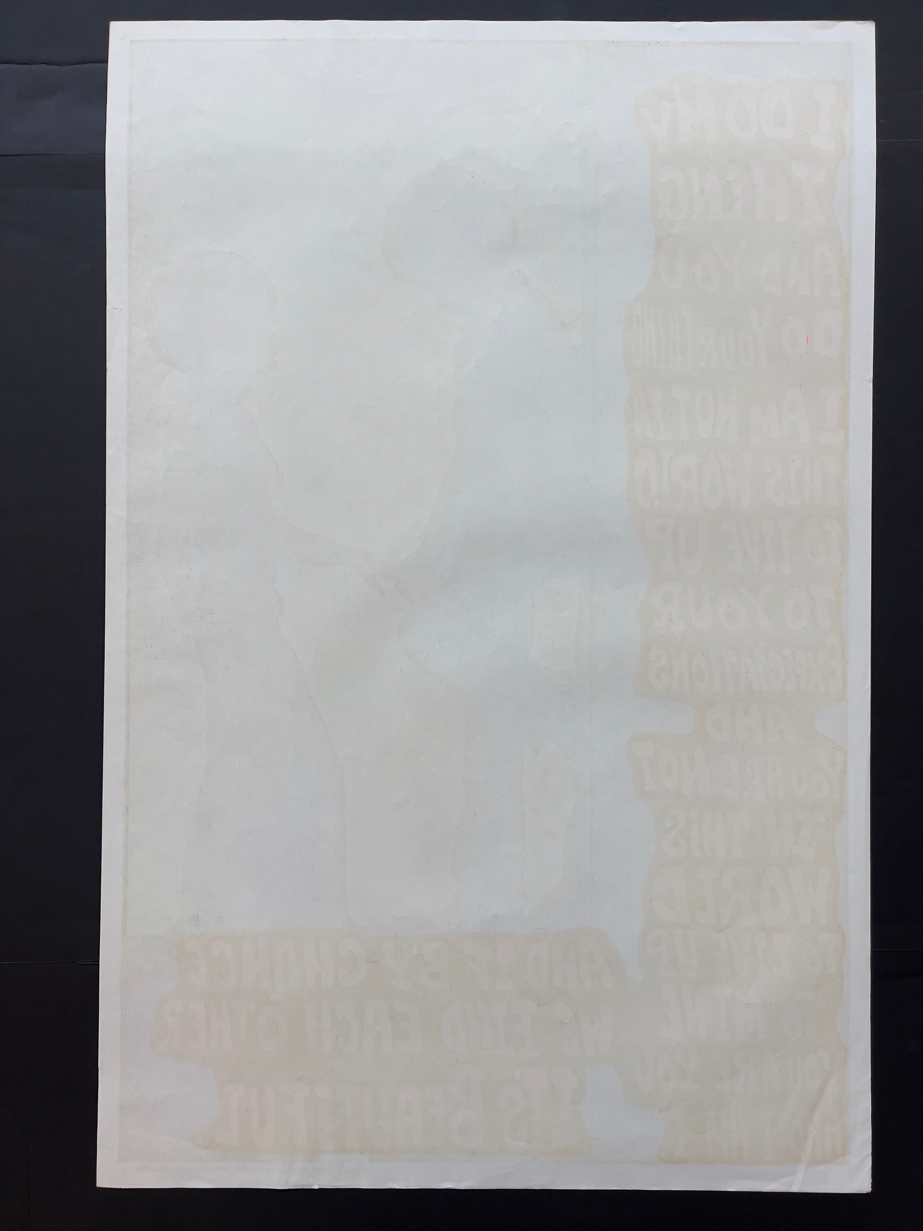 “Gestalt Prayer” blacklight poster — Los Angeles — OS3-18 (1972)