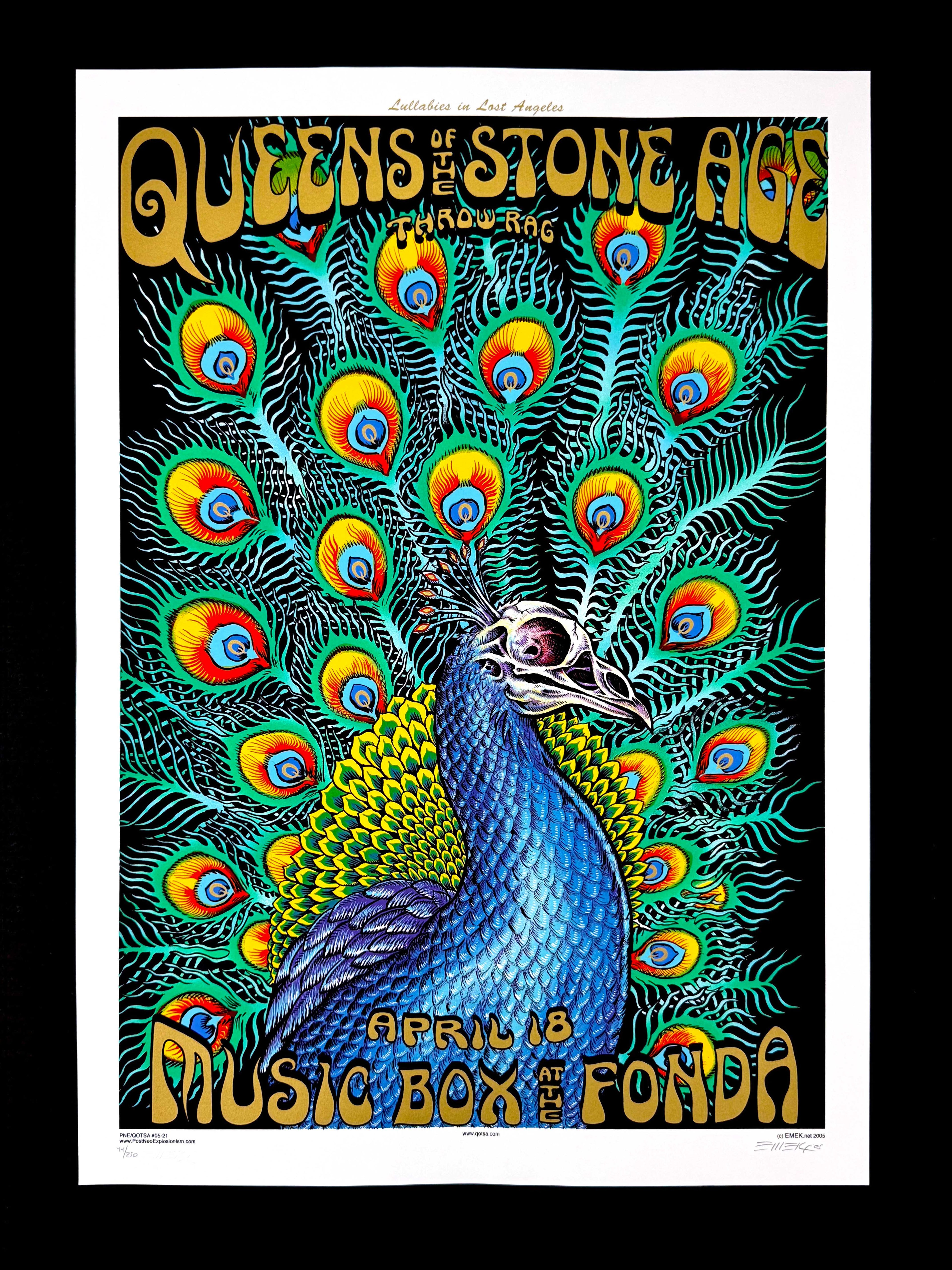 Queens of the Stone Age / Throw Rag — Music Box at the Fonda — Emek, Signed & Numbered Screenprint (2005)