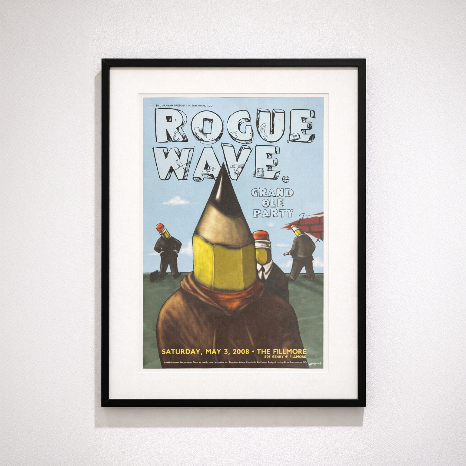 Rogue Wave / Grand Ole Party — The Fillmore — John Mavroudis, Offset Lithograph (2008)