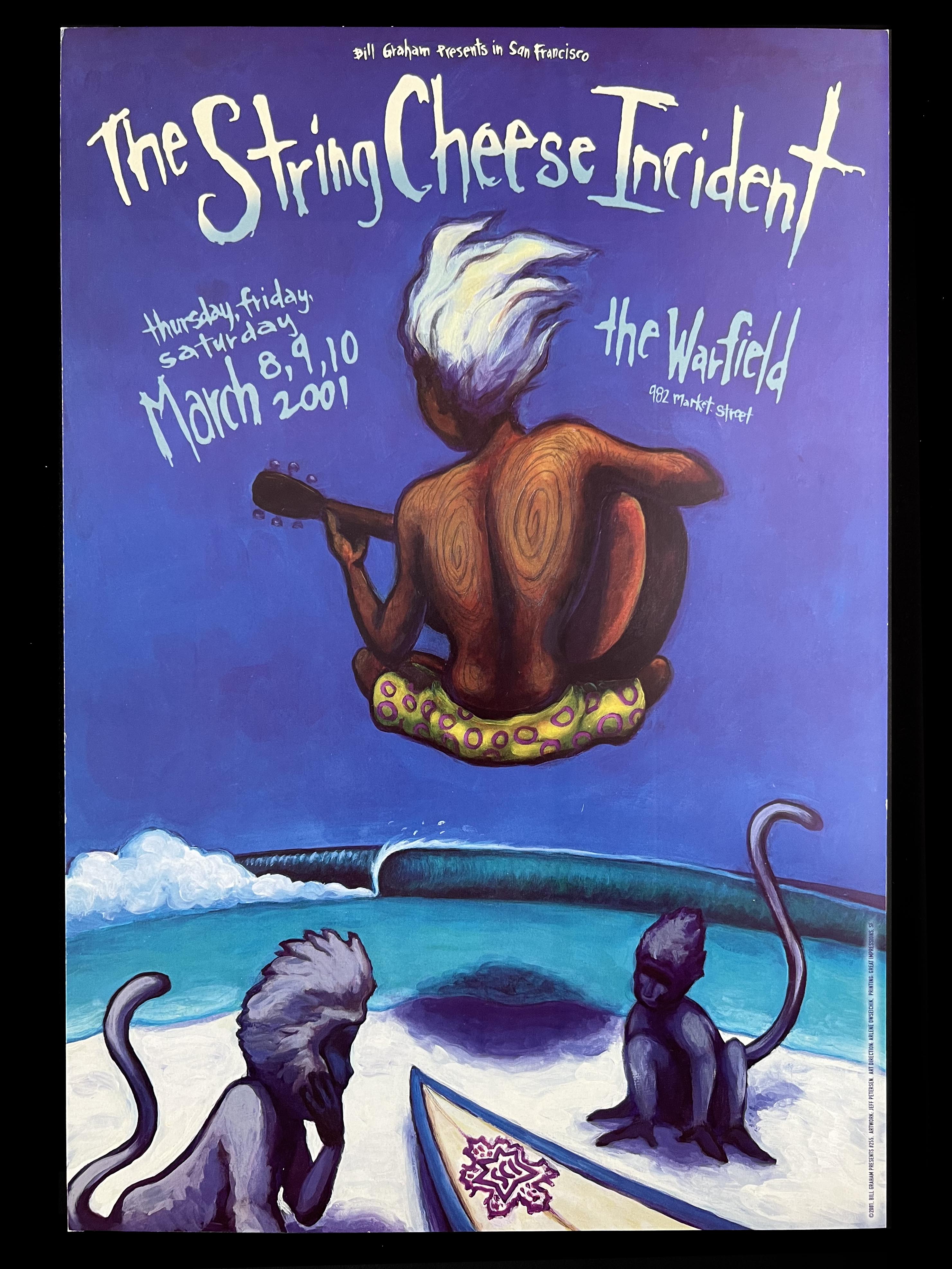 String Cheese Incident — The Warfield — Jeff Petersen / Arlene Owseichik, Offset Lithograph (2001)
