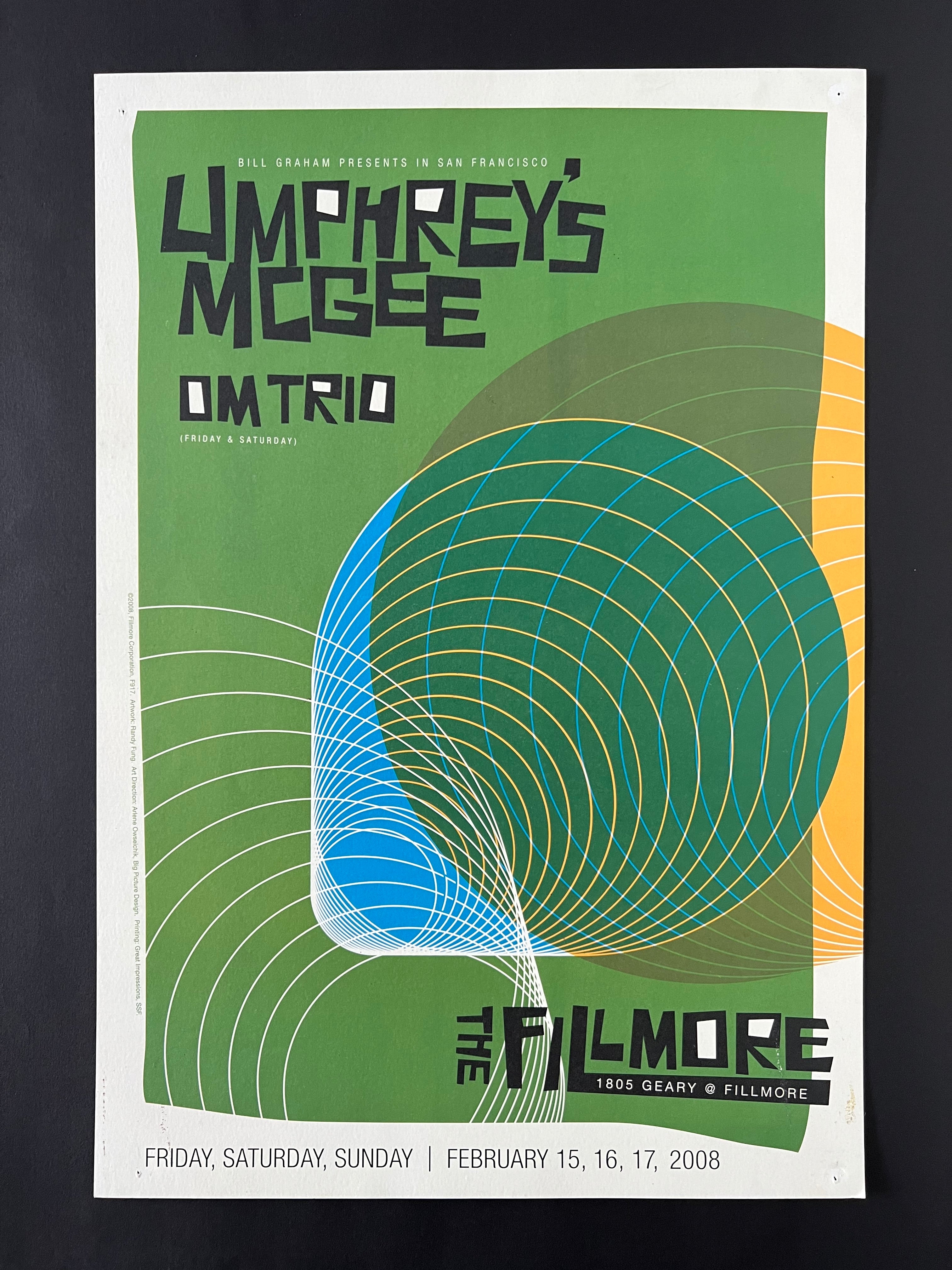 Umphrey's McGee / Om Trio — The Fillmore — Randy Fung, Offset Lithograph (2008)