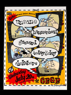 Unsane / Hammerhead / Guzzard / Today is the Day / Chokebore — CBGB — Mr. Fotheringham, Signed & Numbered Screenprint (1994)