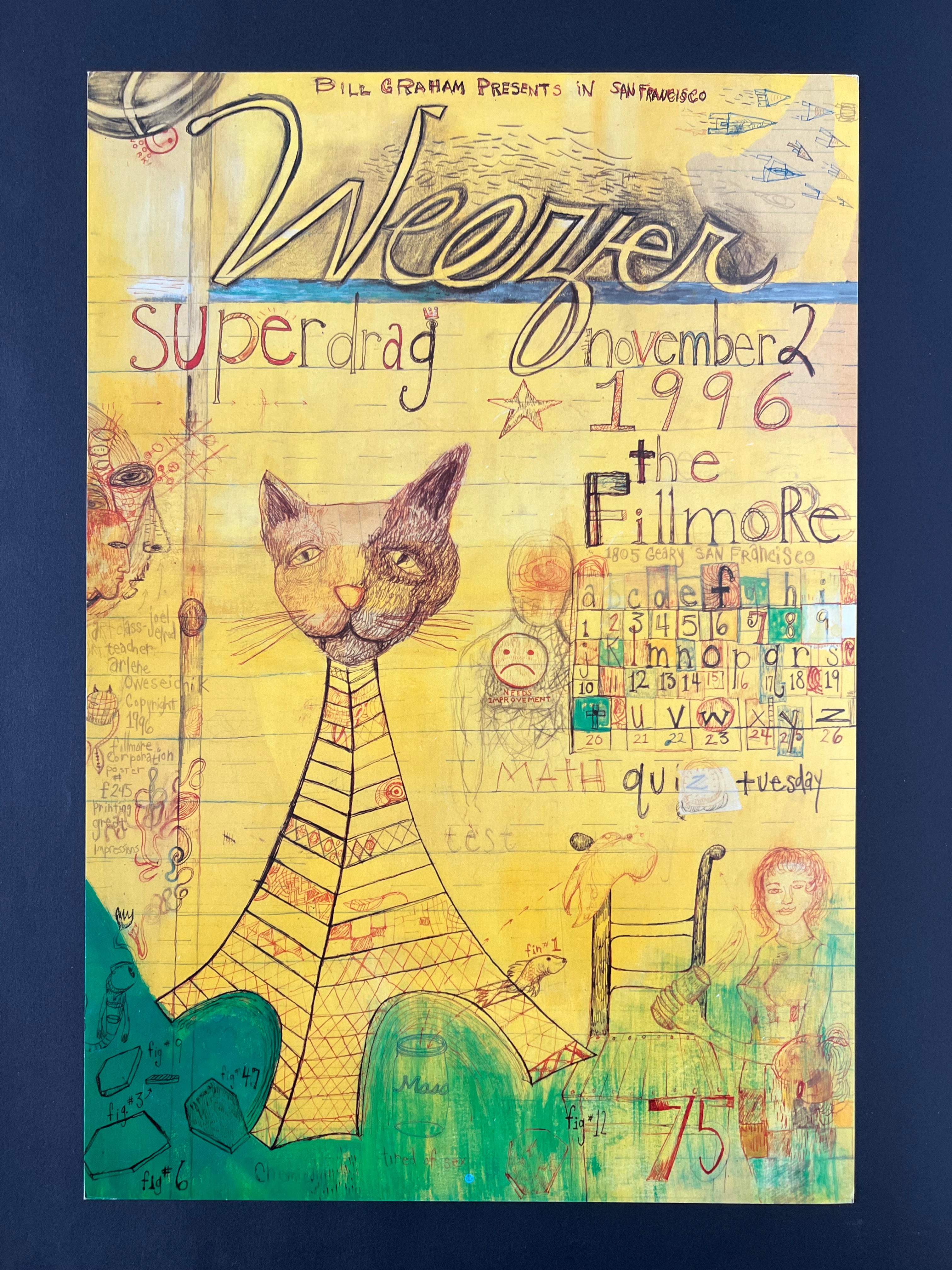Weezer / Superdrag — The Fillmore — Joel Elrod / Arlene Owseichik, Offset Lithograph (1996)