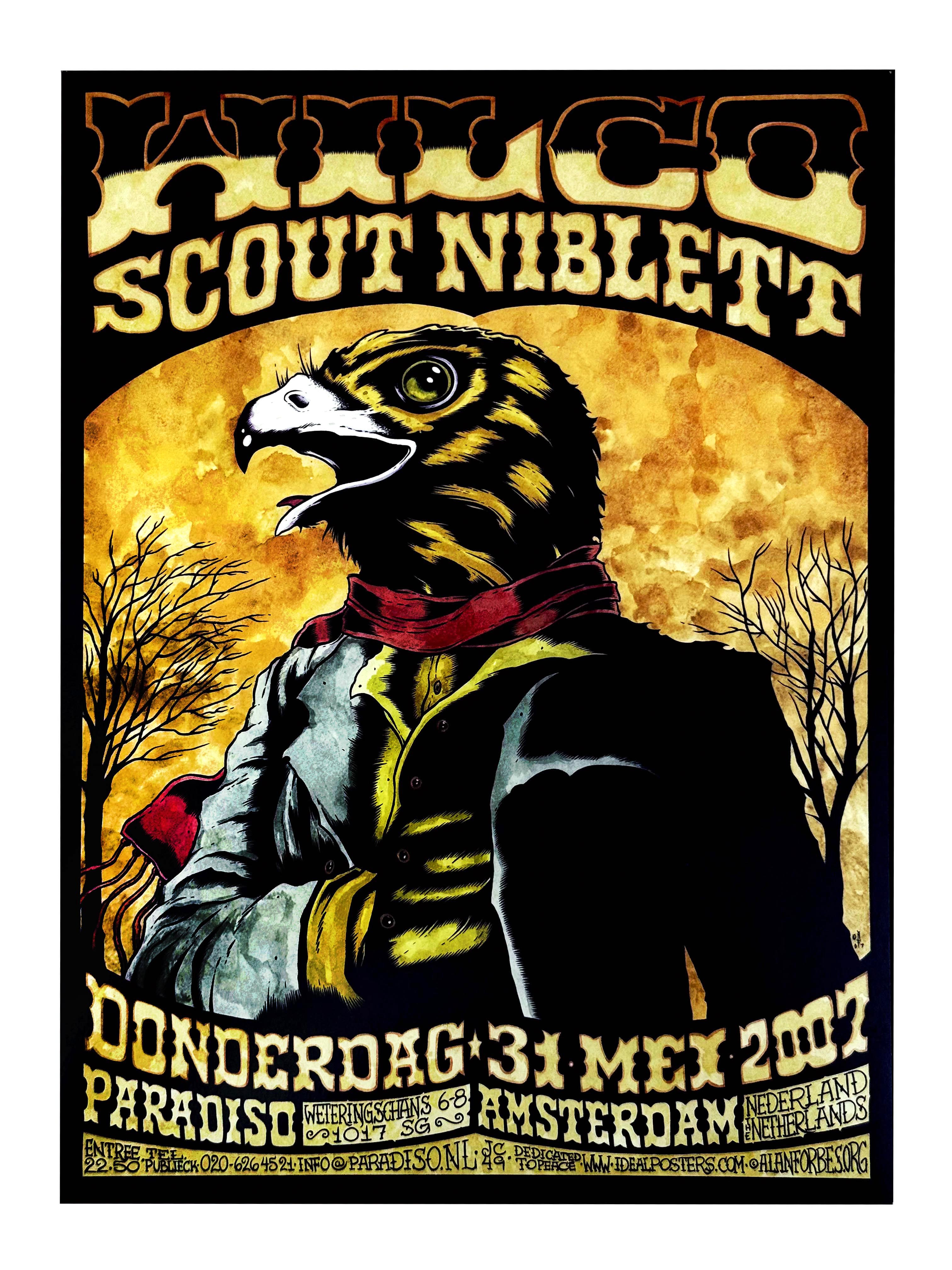 Wilco / Scout Niblett — Paradiso — Alan Forbes, Offset Lithograph (2007)