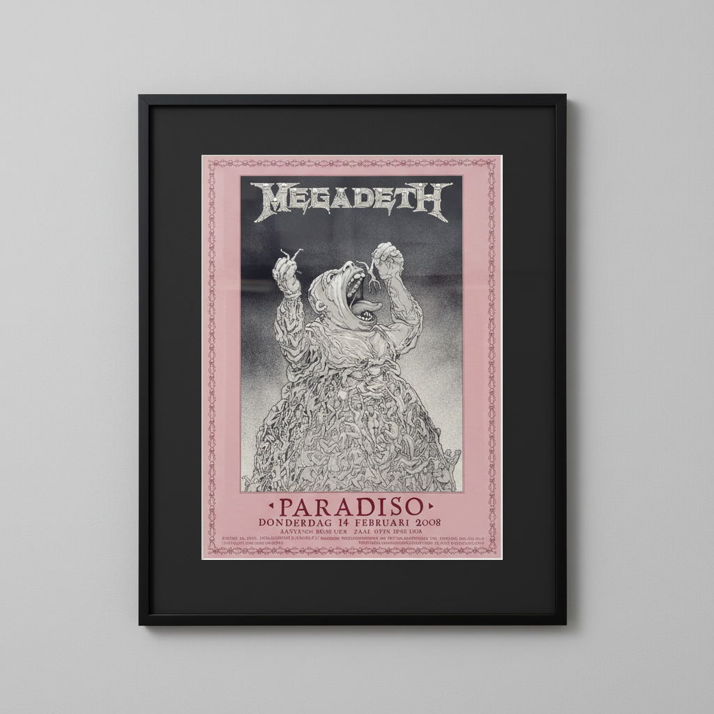 Megadeth — Paradiso, Amsterdam — Valentine's Day — John Seabury, Offset Lithograph (2008)