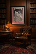 Megadeth Poster in Gothic Library