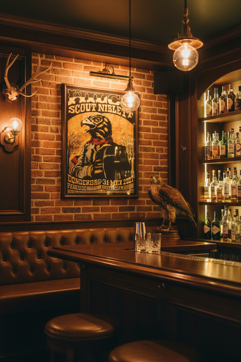 Wilco Scout Niblett Poster in Whiskey Bar
