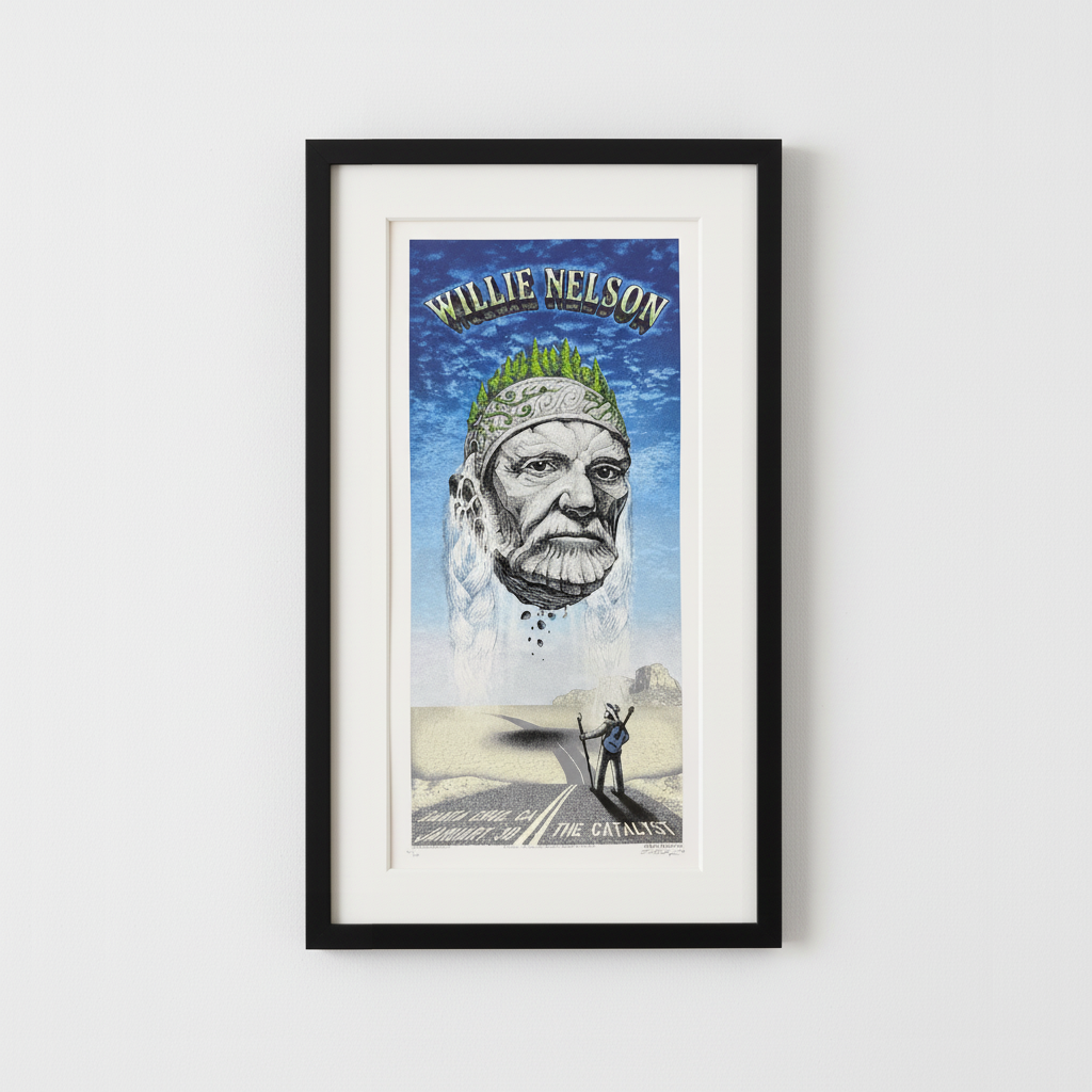 Willie Nelson — The Catalyst — Emek, Signed & Numbered Screenprint (2006)